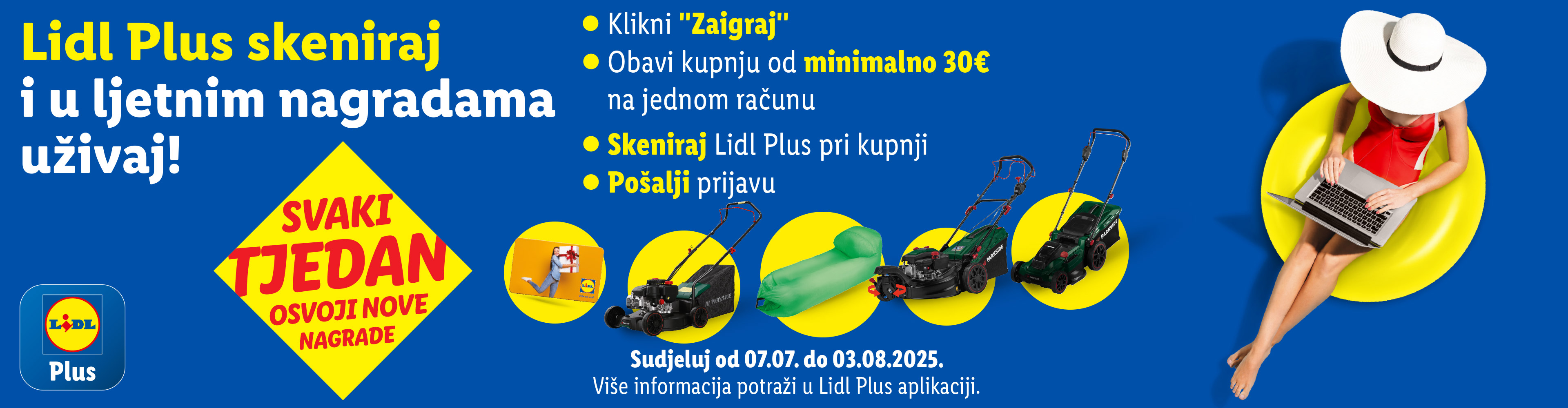 Lidl Plus ljetna nagradna igra: osvojite kosilice za travu Parkside i druge nagrade!