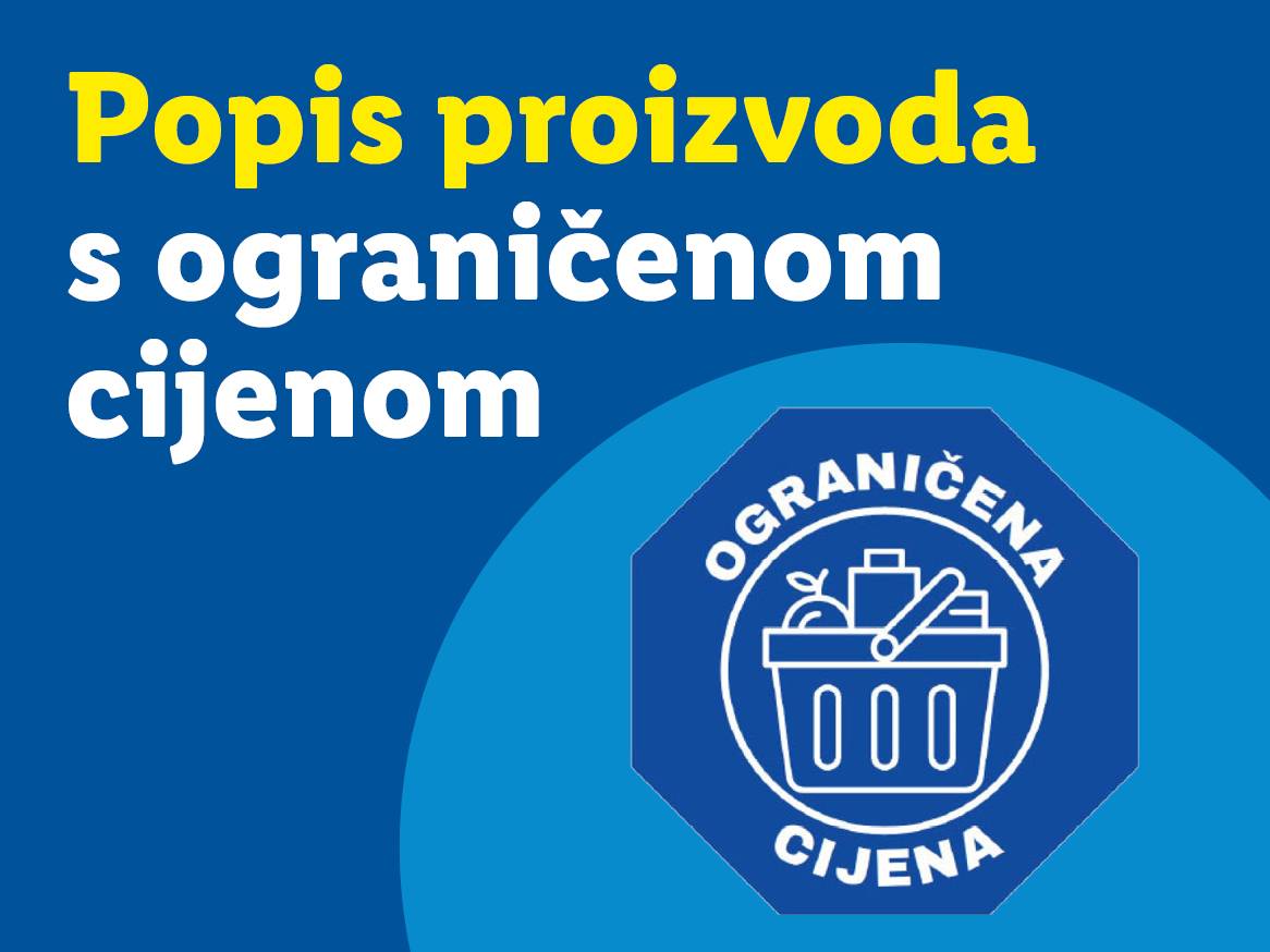 Popis proizvoda s ograničenom cijenom, s ikonom košarice za kupovinu.