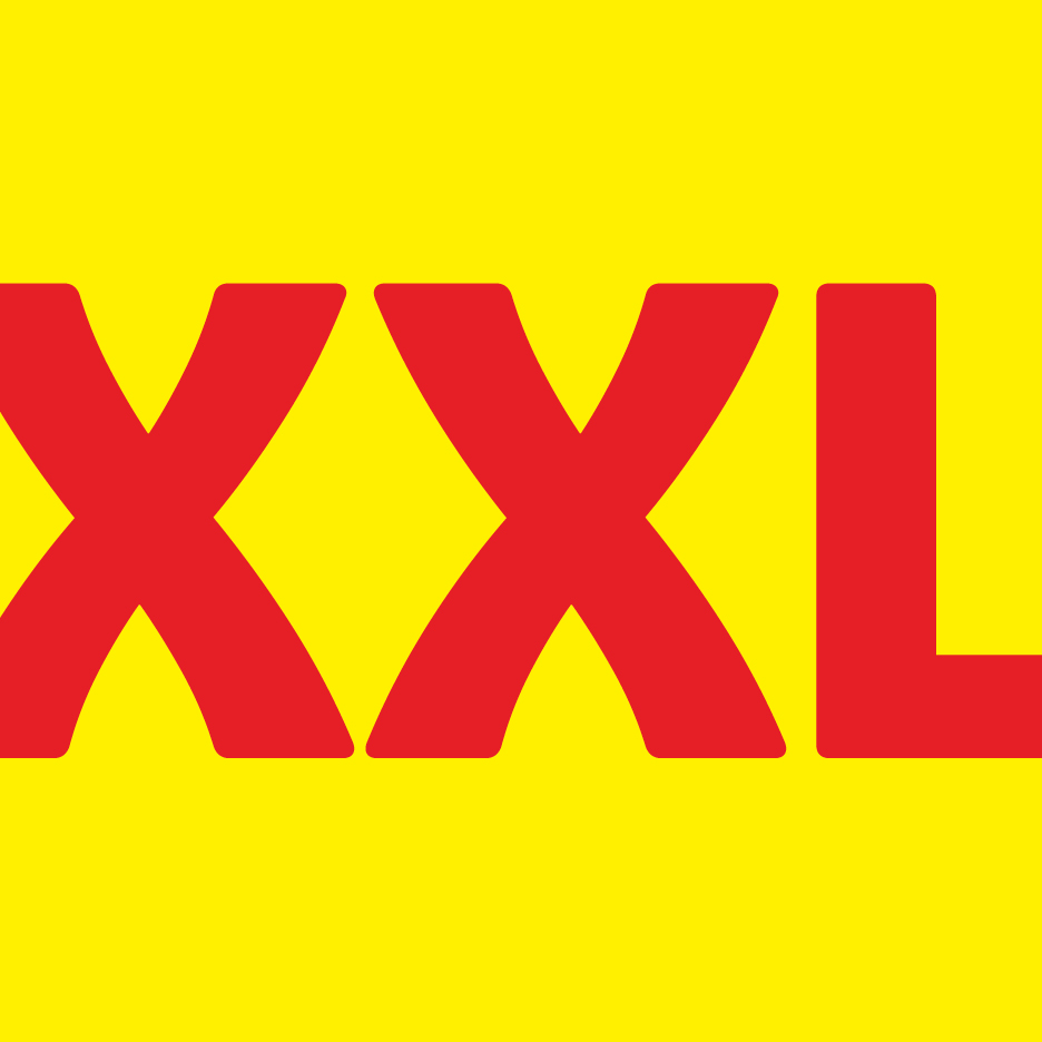 Crveni tekst 'XXL' na žutoj pozadini, sugerirajući veliku veličinu proizvoda.