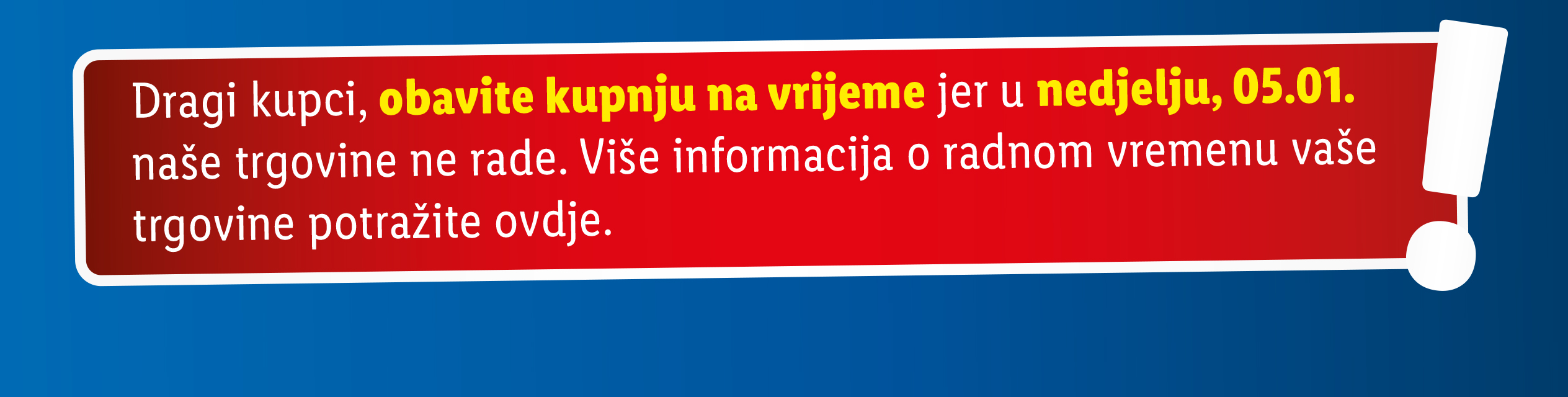 RADNO VRIJEME TRGOVINA