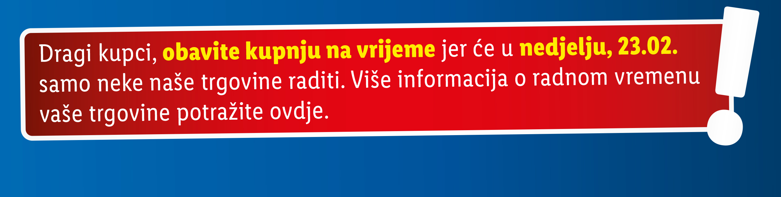 RADNO VRIJEME TRGOVINA